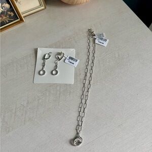Paris 1901 Silver Necklace and Earring Set